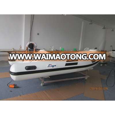 Liya 3.8m mini luxury fishing boat rigid hull inflatable boat liya rib boat ly 380